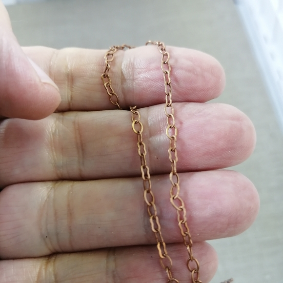 Vintage antique copper bird necklace, Fall Victorian jewelry, boho Y2K - Picture 5 of 6